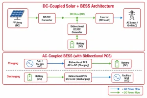 AC Coupled and DC Coupled BESS Circuit Diagrams